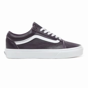 Vans Leather Old Skool - Miesten Tennarit - Valkoinen